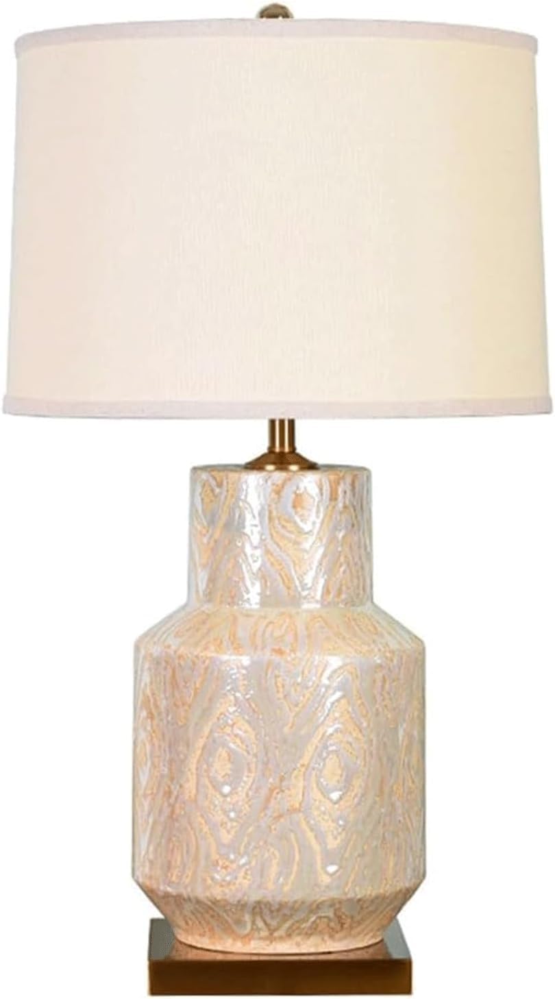 YNIYUJKL Luxury Desk Lamp Ceramic Bedroom Lampshade Reading Light Portable Bedside