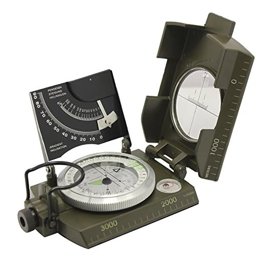 Ueasy Compass,Hiking Boat Military Compass - Multifunction Waterproof with Mirror Guidence Army Metal Sighting Compass