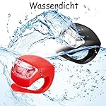 Kinderwagen licht Silikon 4 Stück Kinderwagenlicht, Wasserdichte LED Silikonleuchten mit mit heller LED und 2Leuchtfunktionen