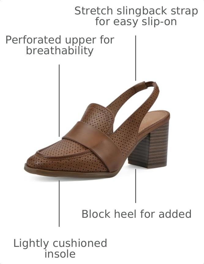 Image of WHITE MOUNTAIN Women's Vocality Loafer Style Block Heel