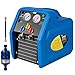 VIVOHOME R1234YF R32 1 HP Dual Cylinder Portable Refrigerant Recovery Machine 1/4 HP 2 CFM Cordless Lithium-Ion Dual Stage HVAC Vacuum Pump