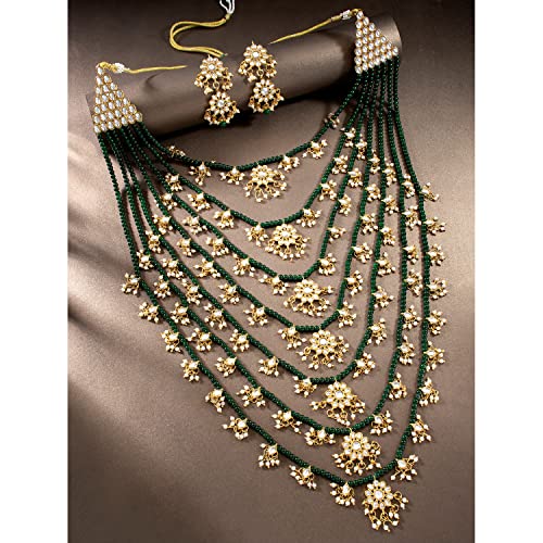 Image of Peora Traditional Multi Layered Necklace & Jewellery Set Gift for Women