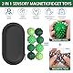 Magnetische Fidget Toys, 8 Stück Magnetkugeln Stressball Silikon Sensorik Spielzeug, Magnetische Anziehungskraft Stress Bälle mit Silikonhülle, Sensory Toy, Anti-Stress Fidget Toys für Angst (Grün)