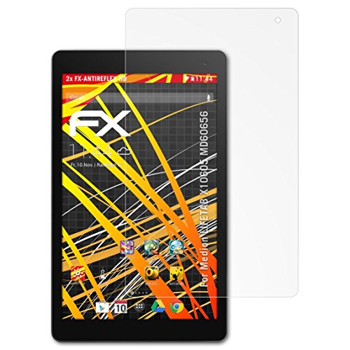 Preisvergleich Produktbild atFolix Schutzfolie kompatibel mit Medion LIFETAB X10605 MD60656 Displayschutzfolie, HD-Entspiegelung FX Folie (2X)