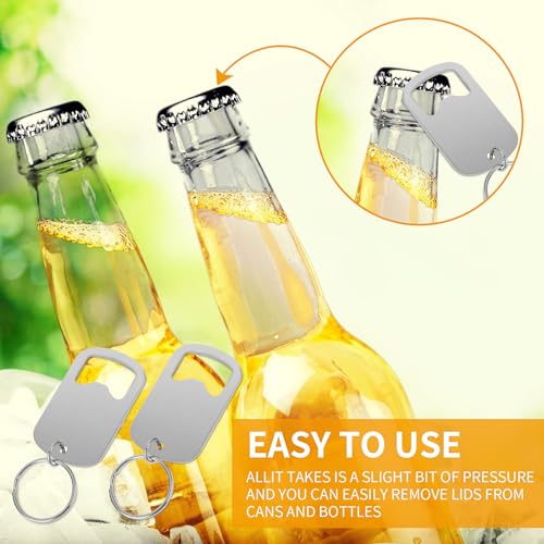 Stainless Steel Keychain Bottle Opener - 2 Pack - Image 5