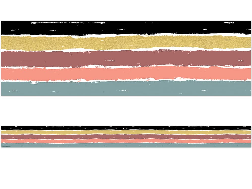 Photo 1 of Teacher Created Resources Wonderfully Wild Stripes Straight Border Trim