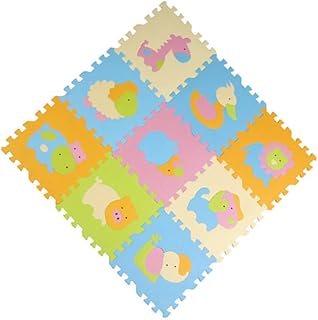 ADOCARN 9 Peças De Ladrilhos De Espuma Para Crianças Tapete De Exercícios De Quebra-Cabeça Tapete De Chão Interno Ladrilhos De Ginástica Interligados Tapete De Quebra-Cabeça Tapete