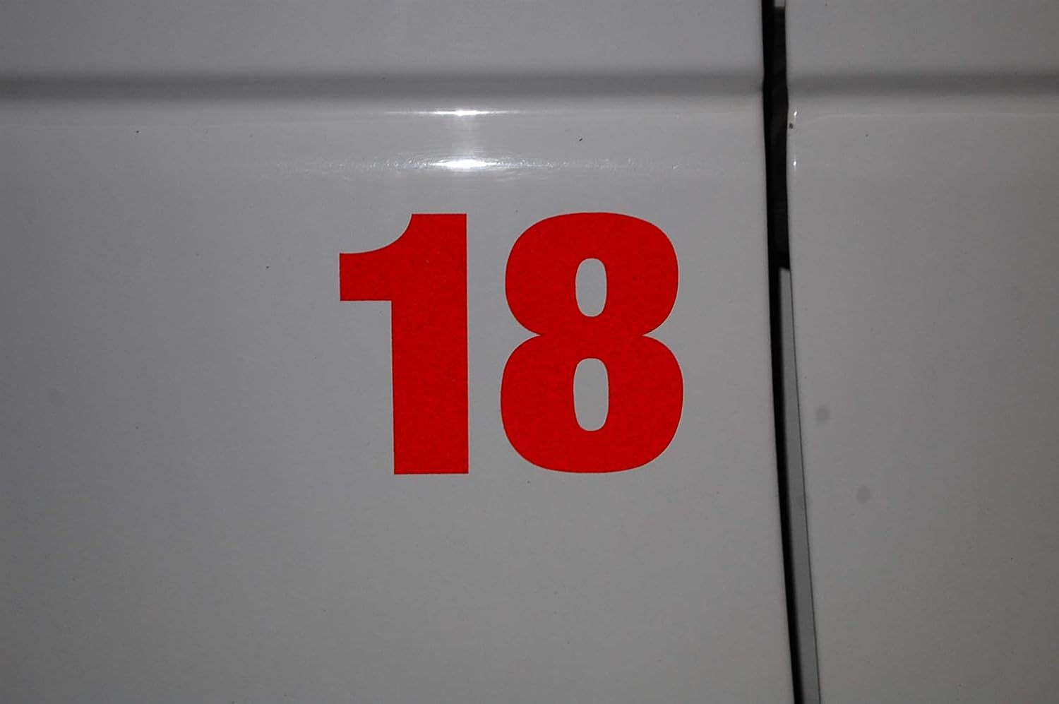 Reflective Red Vinyl Numbers Stickers 0-9 (4 of Each Number, 40 Total Numbers) Choose from 1" to 12" Sizes! (RV2) Signs, Window Door Vehicle Home Business Address Number Waterproof (1")