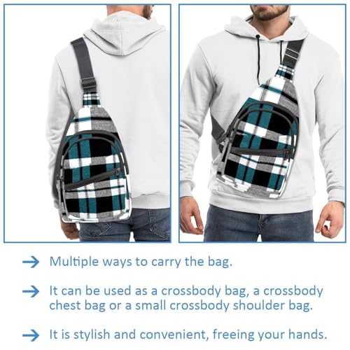 Bolsa impermeable a cuadros escoceses con diseño cruzado multicolor 2