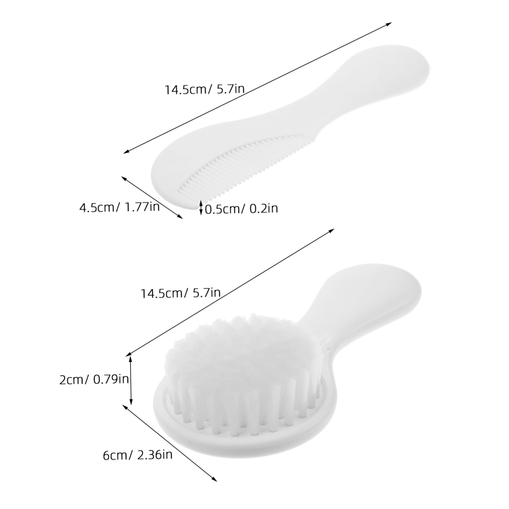 ERINGOGO Comb for Newborns Soft Bristle Brush Set Hair Brush and Comb Grooming Kit Scalp Massager