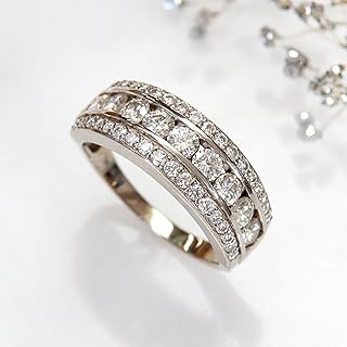 Exquisite Cubic Zirconia Ring for Women Luxury Fashion Wedding Band Jewelry Accessories
