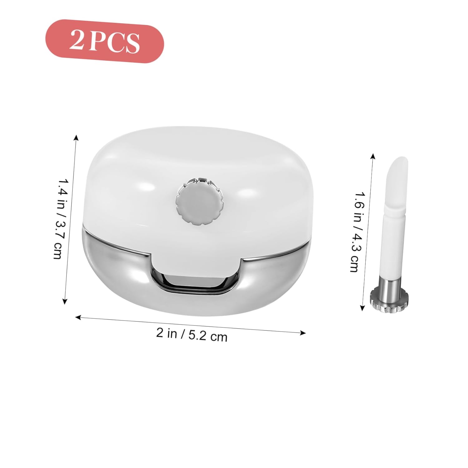 Beaupretty Travel Containers 8 Pieces Plastic Lips Balm Jars Empty Lip Mask Holder Box with Silicone Lip Brush Mirror Refillable Lipstick Pot for Home Travel Plastic Container