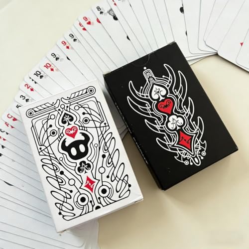 Naipes Hollow Knight tamaño póker 6x9 cm diseño blanco y negro miniatura 6