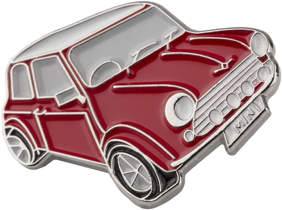 ed Car Mini Motor Vehicle Metal Enamel Pin Badge – 2.3cm x 2.2cm – Hard Enamel Lapel Pin for Jacket, Hat, or Backpack – Classic Compact Car Design