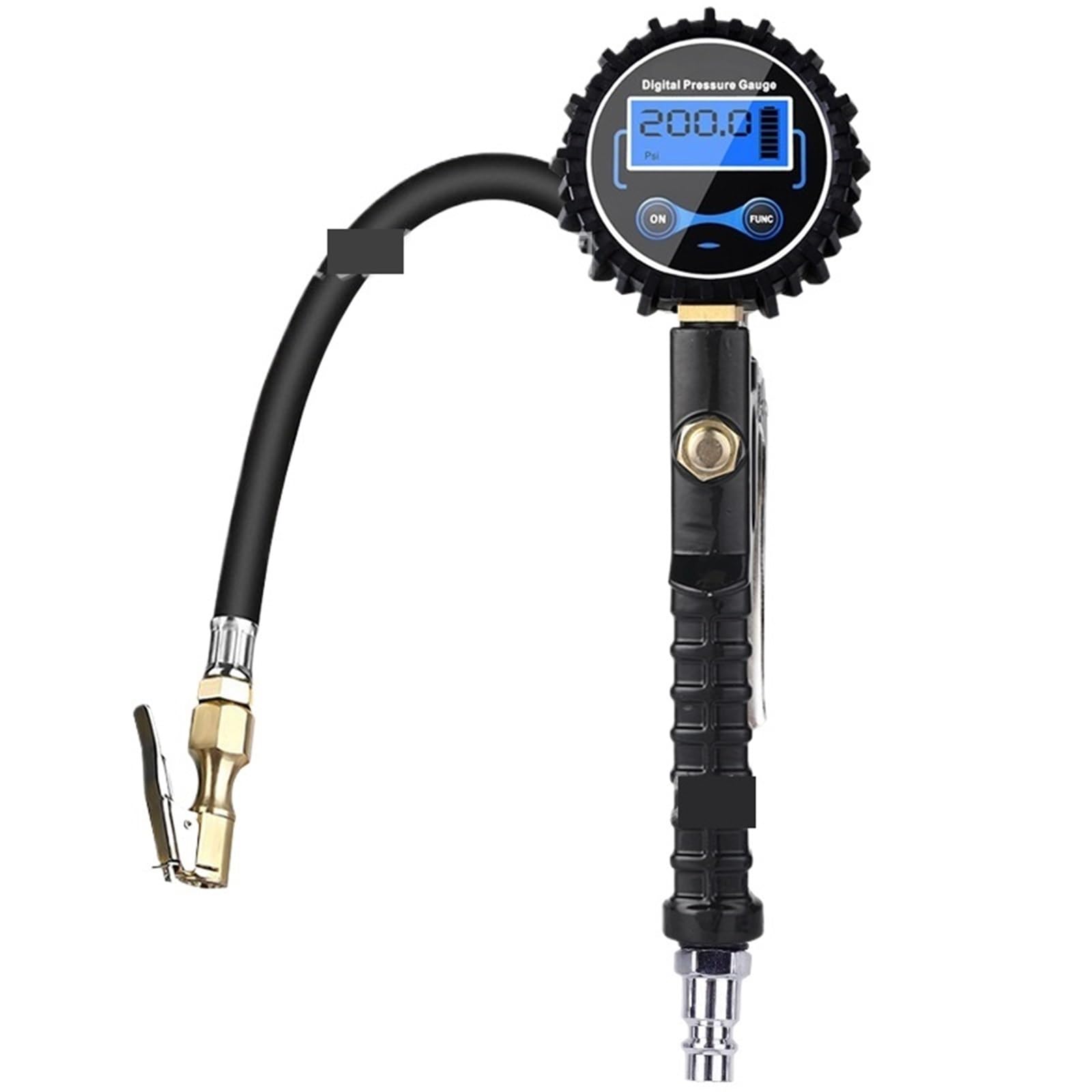Poahncu One Color Pressure Regulator, 2Pcs Pressure Switch, Air Compressor Tester Lcd Tire Inflator Gauge 200Psi Digital,For Spray Gun