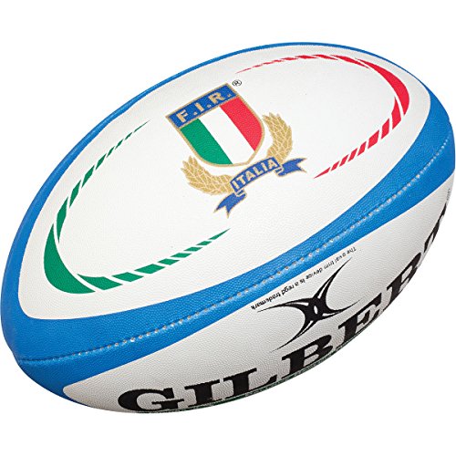 Ballon de rugby Gilbert Italie en cuir synthétique haut de gamme pour vitrine