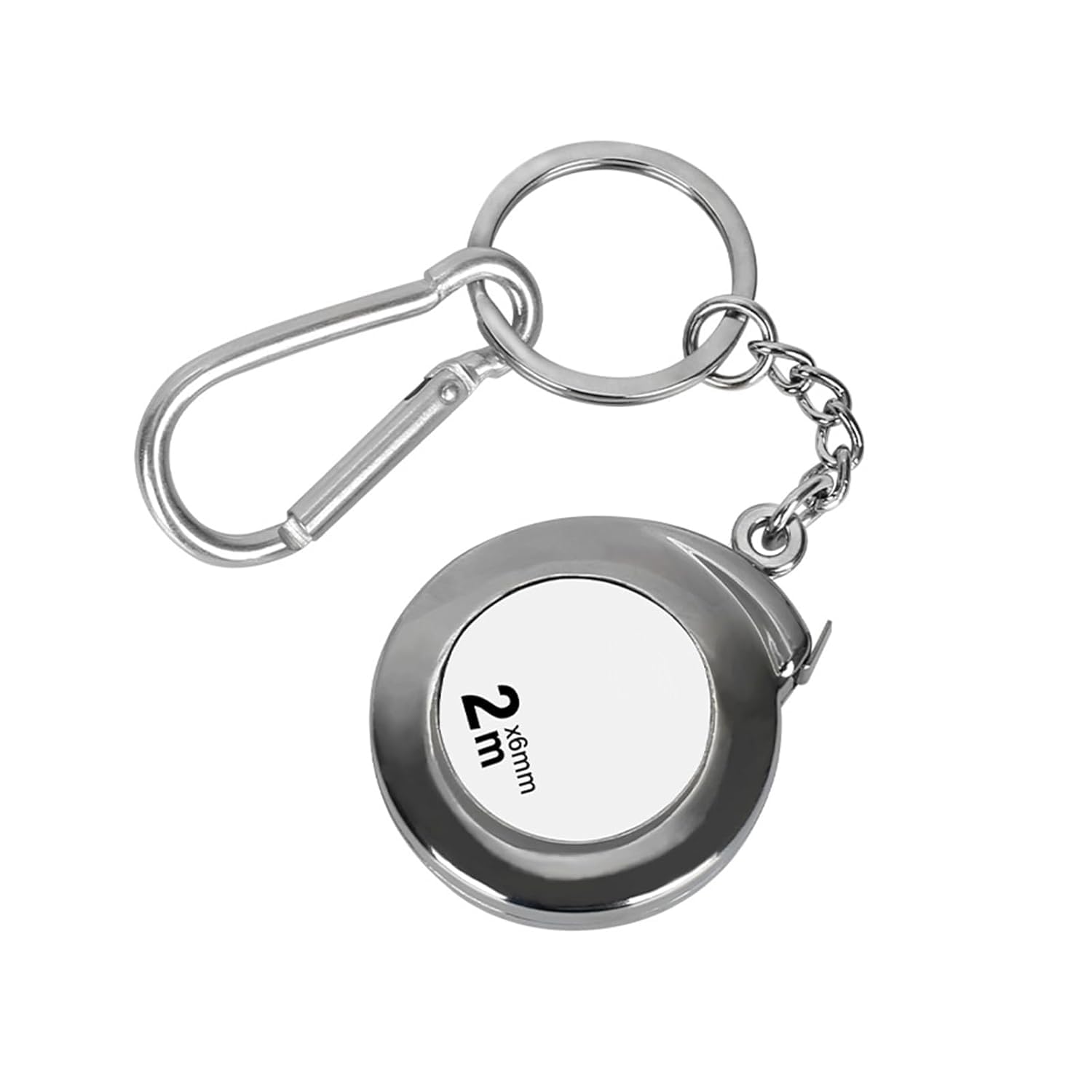 Functional Tape Measure Keychains - Mini Retractable 2m Stainless Steel Durable