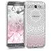 Produktbild kwmobile Crystal Case für Samsung Galaxy J3 2017 / J3 Prime / J3 Emerge - Weiche Flexible TPU Silikon Schutzhülle - Schwarz, Indianersonne rosa weiß transparent