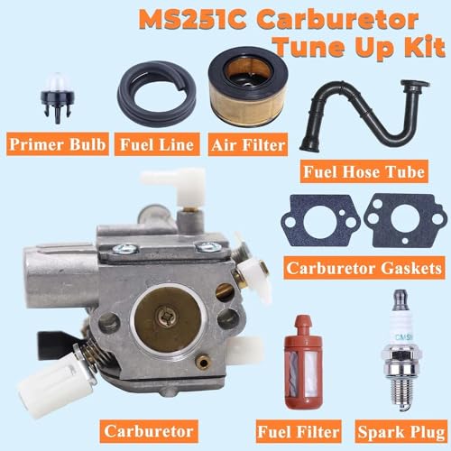 Kit de mise au point pour carburateur MS251 avec filtre à air et ampoule d'amorçage - 3