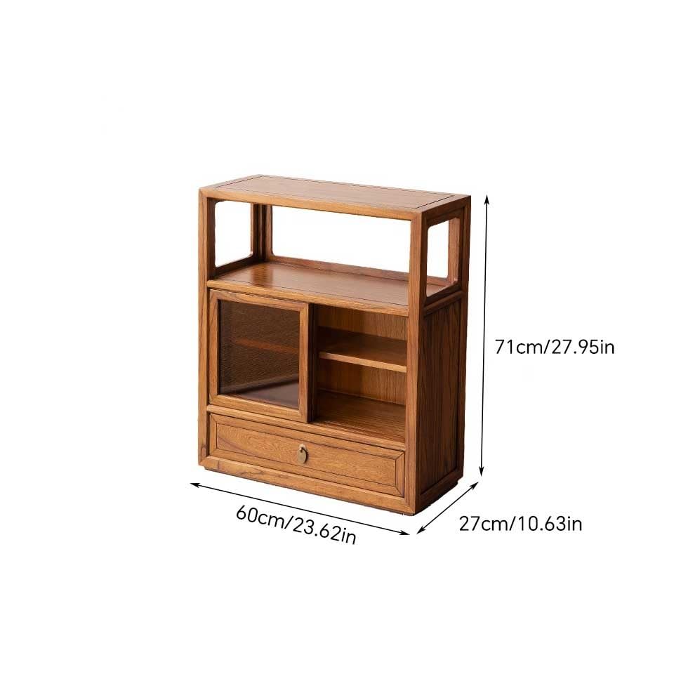 eexbz Sofa Wooden Chinese Sofa Side Table Side Cabinet Storage Cabinet Bay Window Zen Tea Side Cabinet Sofas for Living Room