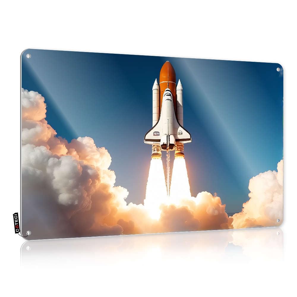 Space Shuttle Launching Into The Sky. Hippie Decaor - Farmhouse Signs Guard Hanging Wall Decor(30X40CM)