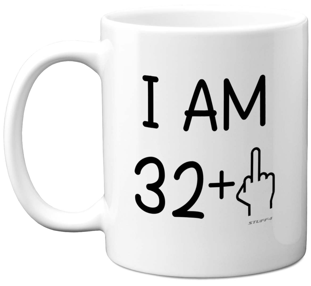 Stuff4 Women's 33 Rd Birthday Gifts For Men, Rude Novelty Mug Middle Finger, Gag Joke Gifts, Perfect Funny Mugs For Birthday Present, 11Oz Premium Ceramic Coffee Mug