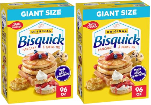 Image of Betty Crocker Bisquick Pancake and Baking Mix, Original, Makes About 145 Pancakes, Giant Size, 96 oz (Pack of 2)