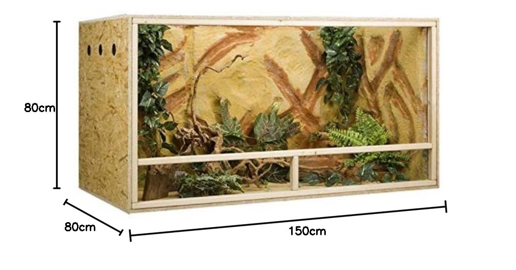 OSB Terrariu, Holzterrariu 150x60x60 c it Seitenbelüftung