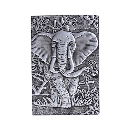 Bloc-notes,Carnet Ligné Couverture Rigide, Ancien Journal Intime Vintage Cuir Notebook ,A5 Cahier de Voyage (Elephant) Cover