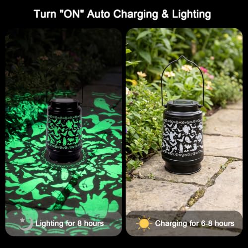 Wxiben Halloween Decorations Outdoor Solar Lanterns Waterproof Day of Dead - image 4