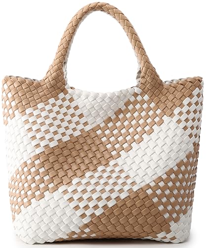 Image of Vegan Leather Purses for Women, Handmade Purses and Handbags Summer Beach Travel Tote Shoulder Bag | WOVEN