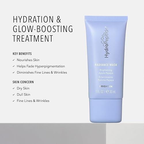 Miniatura 2 de HydroPeptide Radiance Mask - Máscara facial iluminadora de papaya de manzana, 0.5 onzas