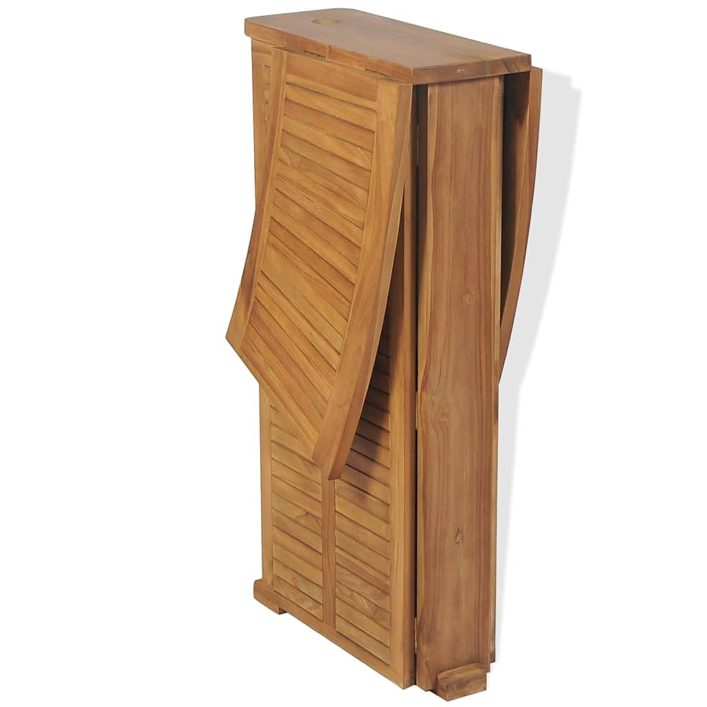 Mobili da Bistro 3 pezzi e sedie pieghevoli in legno di teak solido | Giardino per Terrazza, Esterno, Balcone