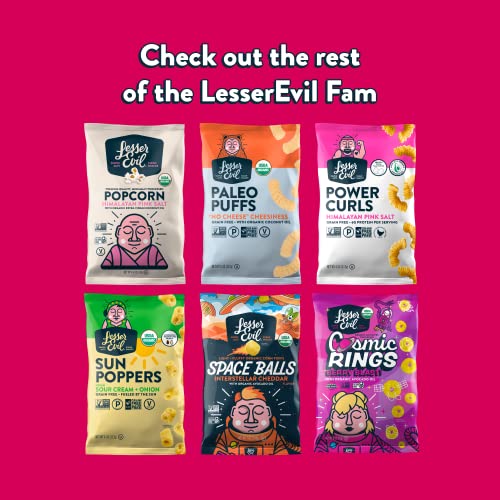 Lesserevil Strawberry Beet Lil' Puffs, Organic Snacks For Kids, Rice-Free, 0G Sugar Per Serving, 0.6 Oz, Pack Of 24 #TOP6