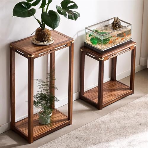 Table d'exposition pour bonsaïs, étagère à plantes en bois de noyer
