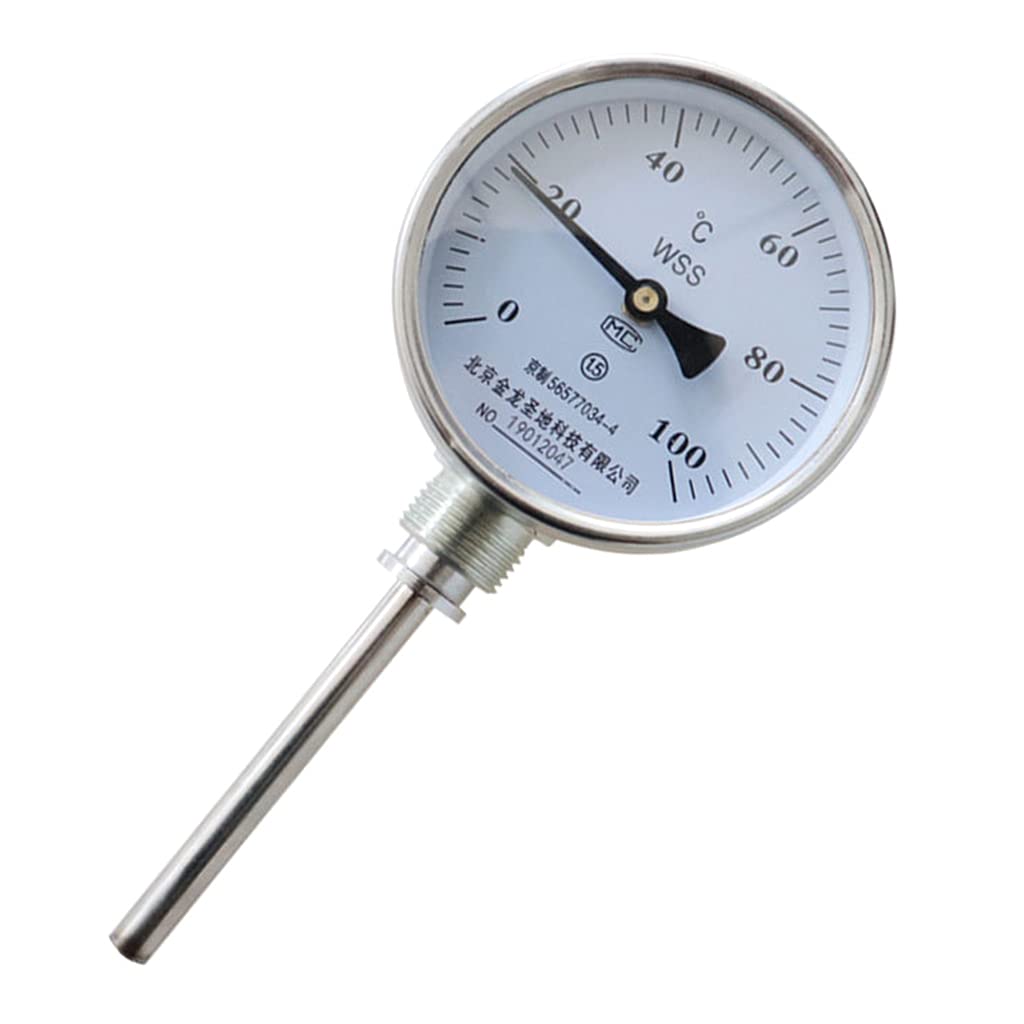 Manomètre 3,94" Manomètre de Test de Pression d'eau 1/4" NPT Montage inférieur en Acier Inoxydable pour boîtier 0-10psi/kpa Jauge à Vide remplie de glycérine