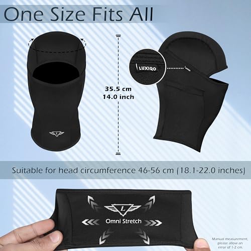 Image of Elastomeric Fibre Balaclava - Luxury Full Face Protection for The Modern Rider | Snow Sports Enthusiasts | Outdoor Training | Hiking & Adventure Sports | UPF 50+