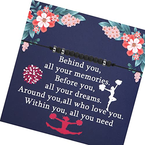 FEELMEM Cheer Morse Code Bracelet Girl Cheerleading Gift for Cheerleaders Cheer Teams Gift Cheer Coaches Appreciation Gift Cheer Jewelry