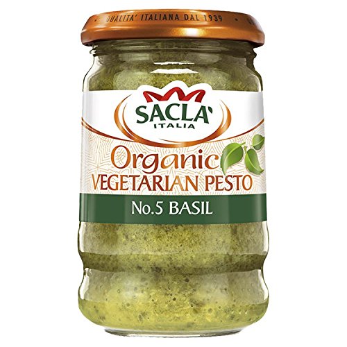 SaclaOrganic Green Basil Pesto 190 g (Pack of 3)