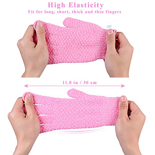 Luvas esfoliantes para banho Lurrose para homens e mulheres, luvas de banho de massagem esfoliantes