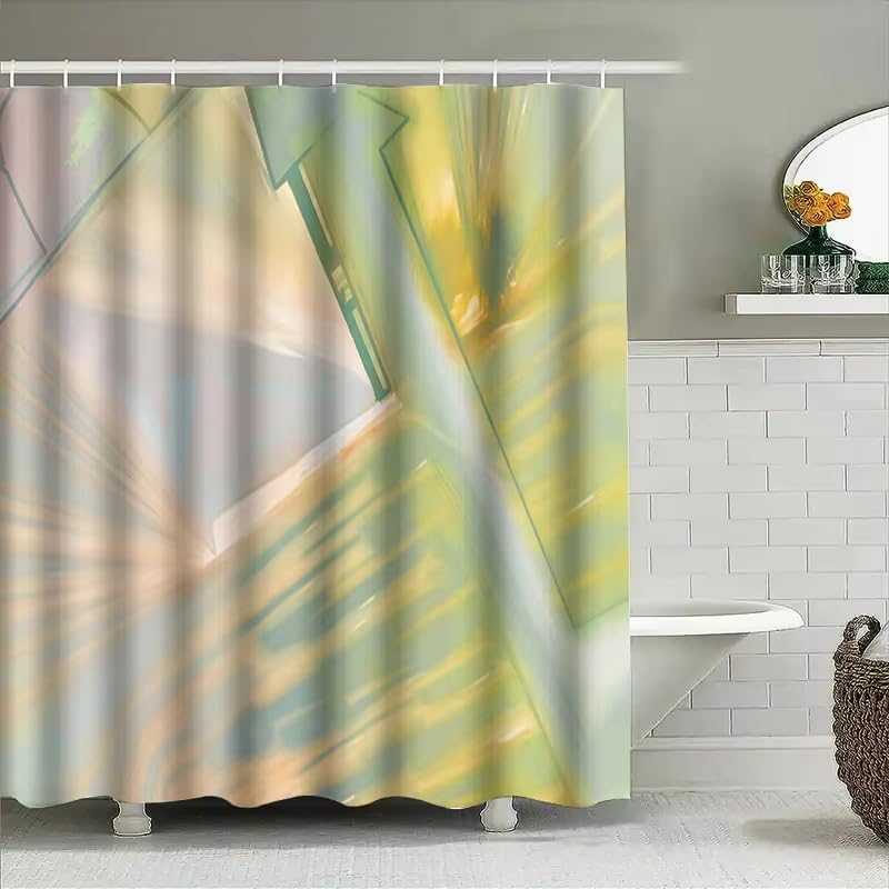 Rideau de douche bananes colorées imperméable et résistant à l'eau pour salle de bain