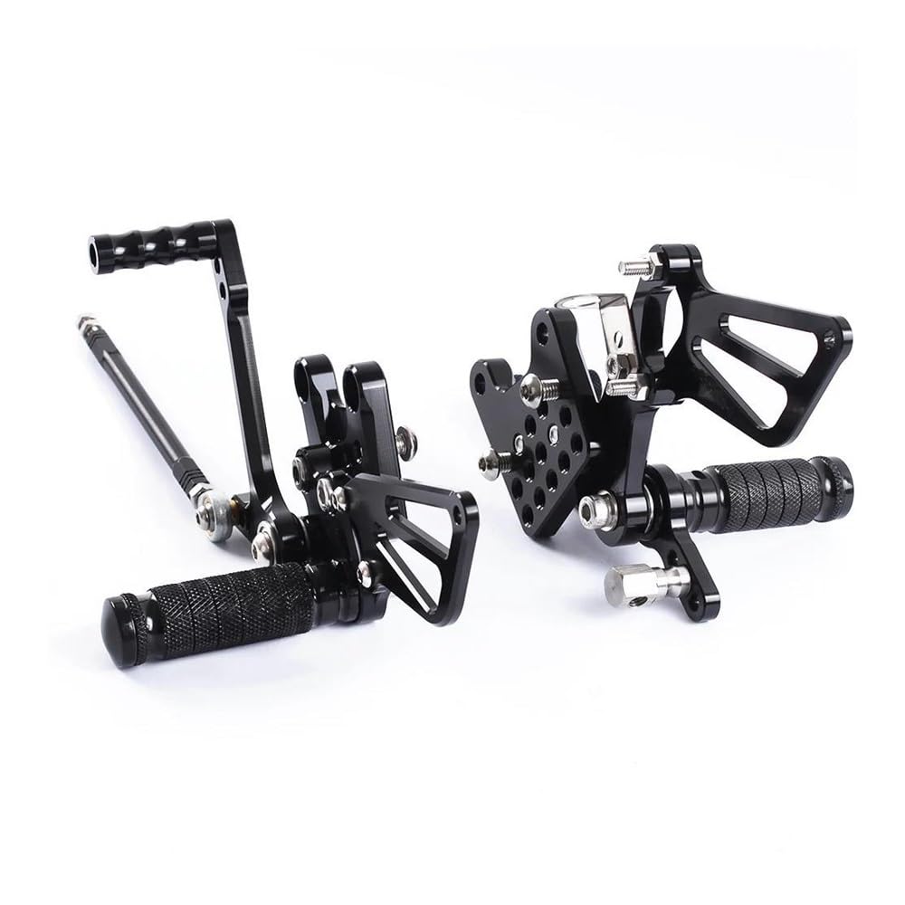 Commandes Reculées Moto CNC Aluminium Noir pour Suzuki GSXR 1000