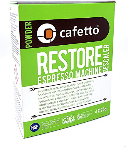 Comparison: Best Descaler For Breville Espresso Machine 10 Cafetto Restore Espresso Machine Descaler, Coffee Machine Cleaning Powder for Use In Organic Systems (4 Single Use Packets)