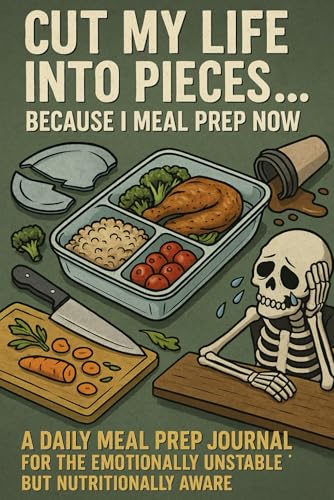 Cut my life into pieces… because I meal prep now.: A daily meal prep journal funny for men women papa roach lyric elder emo gift image 2