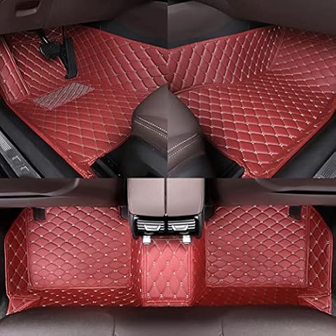 Custom Luxury Leather Car Floor Mat Set For Nissan Leaf 2014-2018 LHD, Full Surrounded Carpets Auto Mats Liners Waterproof Protection Foot Pad Interior Accessories Cover