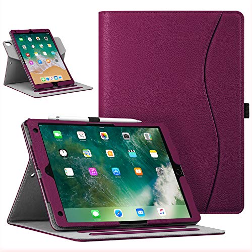 Fintie Case for iPad Air (3rd Gen) 10.5' 2019 / iPad Pro 10.5' 2017 - [Corner Protection] 360 Degree Rotating Smart Protective Stand Cover w/Pencil Holder, Auto Sleep/Wake, Purple