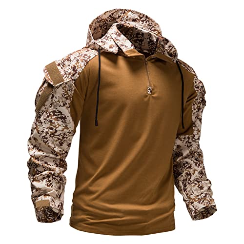 Maiyifu-GJ Tactical Shirts for Men Combat Military Long Sleeve Sweatshirt Lightweight 1/4 Zip Outdoor Army Pullover Shirts2