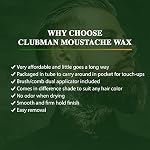 Clubman Moustache Wax Neutral 0.50 oz (Pack of 4) - Image 3