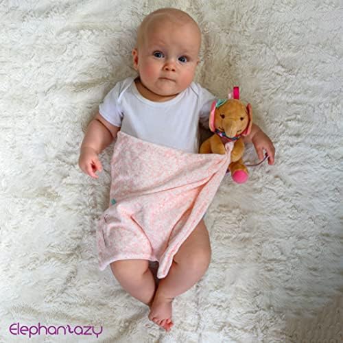 Elephantazy Baby Comforters Blanket - Newborn Soft Touch Blankets - Plush Stuffed Animal Toys - Soft Comforter Baby sleeping toy -Cuddle Snuggle security blanket (Pink Elephant)