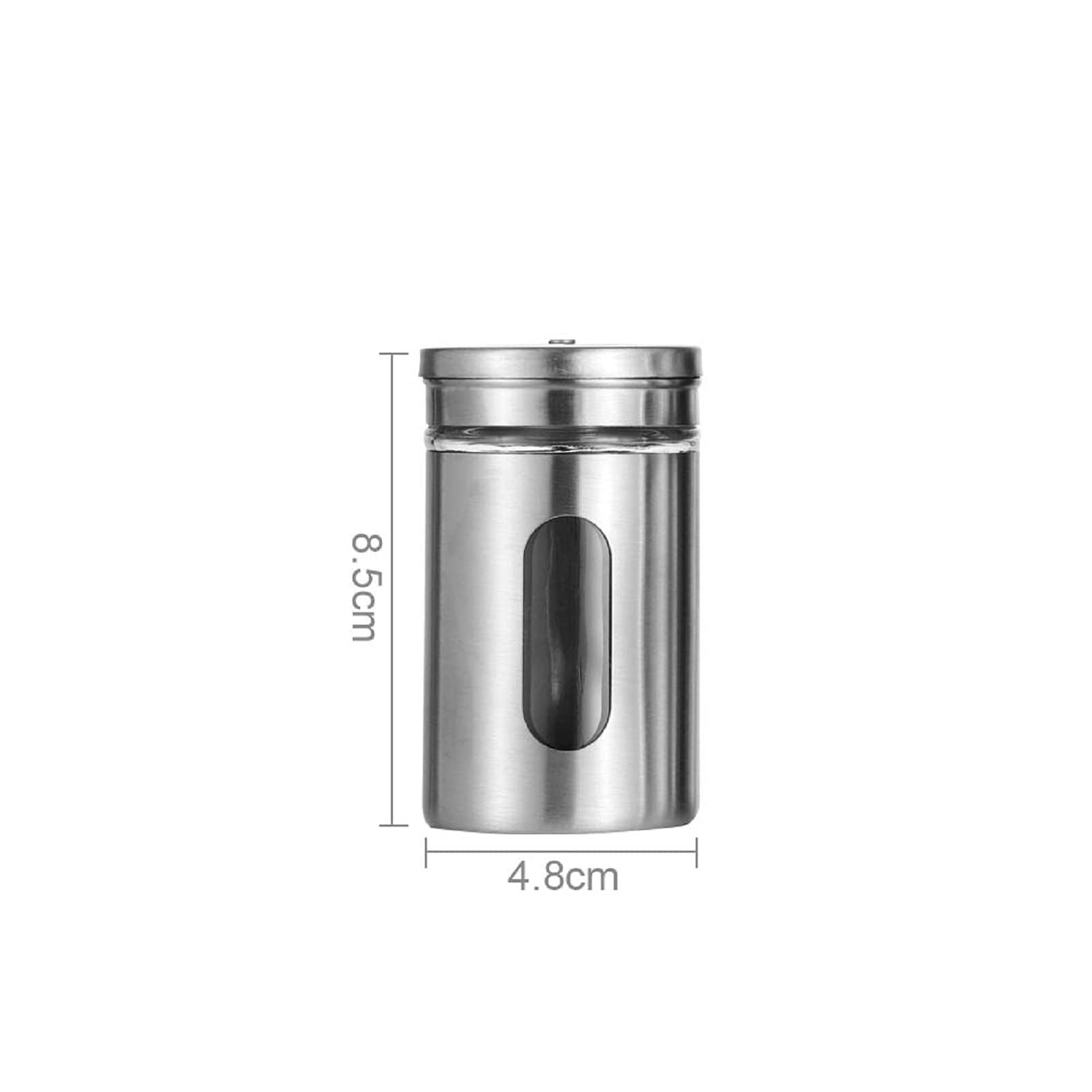 12 Stück Gewürzgläser Set aus Glas mit Edelstahl, Gewürzflaschen für Küche, Camping & Grill
